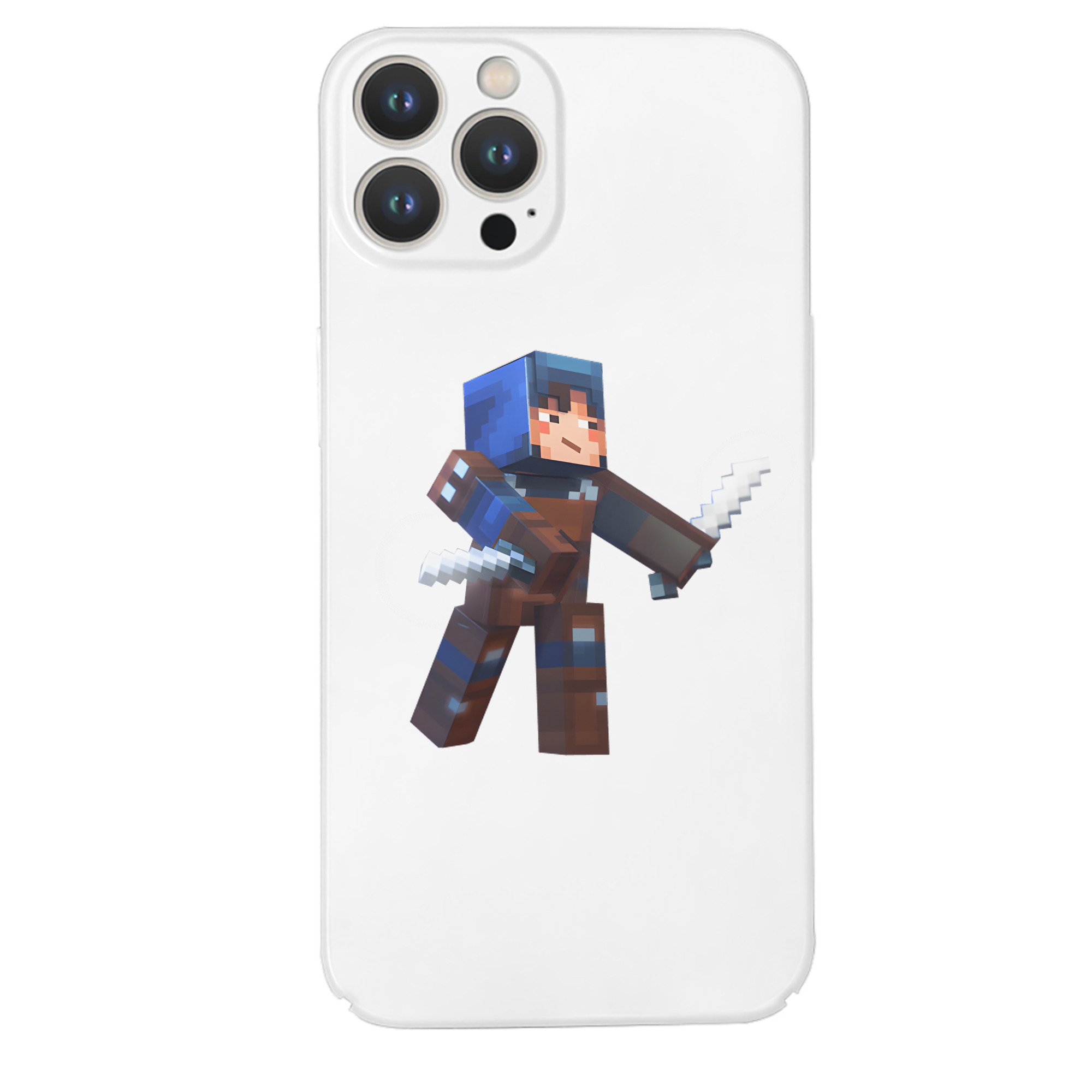 （画像用） マインクラフト ブロックの世界 Minecraft MC Block world 【iPhone 14シリーズ対応】ハードケース